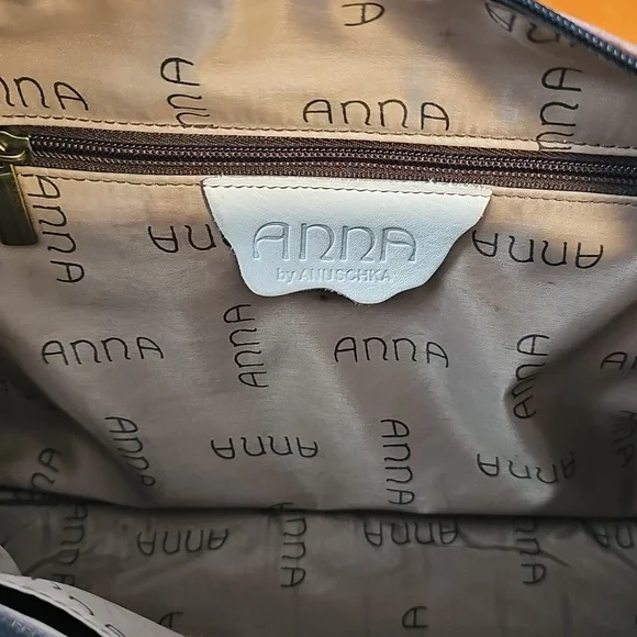 Anna By Anuschka Hand Painted Floral Shoulder Crossbody Leather Bag - Picture 15 of 16